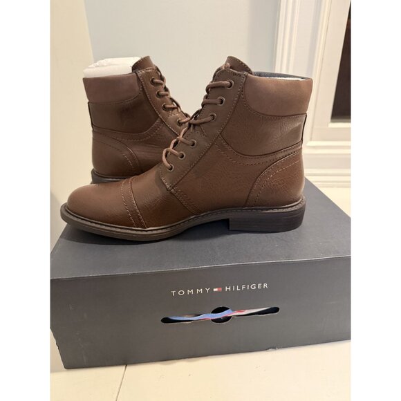 NWB Tommy Hilfiger Men\'s Lace Up Shia Ankle Boots Brown Size US 8 EU 41 [jb] main image 5